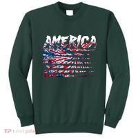 America Lightning Bolt USA Tie Dye Flag Sweatshirt thumb 0