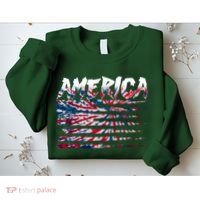 America Lightning Bolt USA Tie Dye Flag Sweatshirt thumb 2