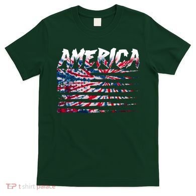 America Lightning Bolt USA Tie Dye Flag T-Shirt