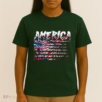 America Lightning Bolt USA Tie Dye Flag T-Shirt thumb 4