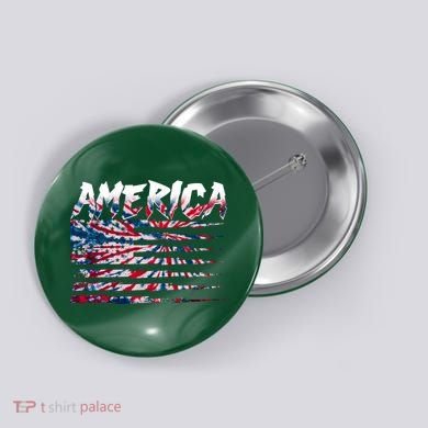 America Lightning Bolt USA Tie Dye Flag Button
