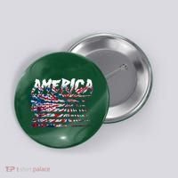 America Lightning Bolt USA Tie Dye Flag Button thumb 0
