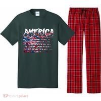 America Lightning Bolt USA Tie Dye Flag Pajama Set thumb 0