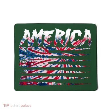 America Lightning Bolt USA Tie Dye Flag Mousepad