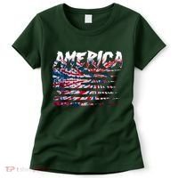 America Lightning Bolt USA Tie Dye Flag Women's T-Shirt thumb 0
