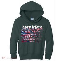 America Lightning Bolt USA Tie Dye Flag Kids Hoodie thumb 0