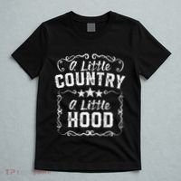 A Little Bit Country A Little Bit Hood Music Concert Gift T-Shirt thumb 5