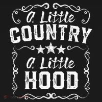 A Little Bit Country A Little Bit Hood Music Concert Gift T-Shirt thumb 7