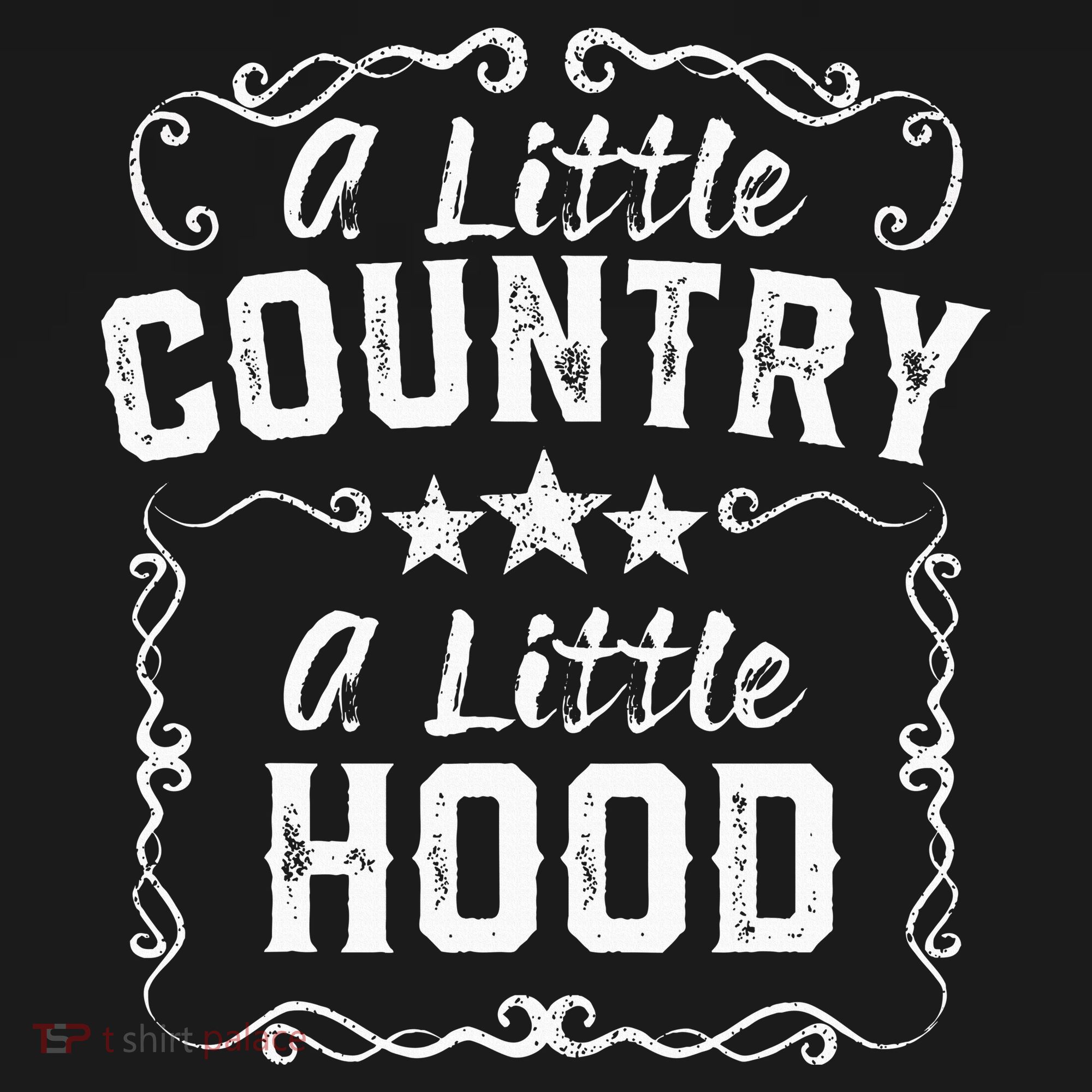 A Little Bit Country A Little Bit Hood Music Concert Gift T-Shirt