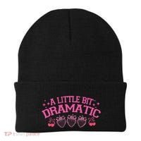 A Little Bit Dramatic Dramatic Girl Trend Funny Girlfriend Beanie thumb 0