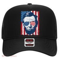 Abe Lincoln Beard Sunglasses & American Flag 4th Of July Hat thumb 0