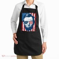 Abe Lincoln Beard Sunglasses American Flag 4th Of July Apron thumb 2