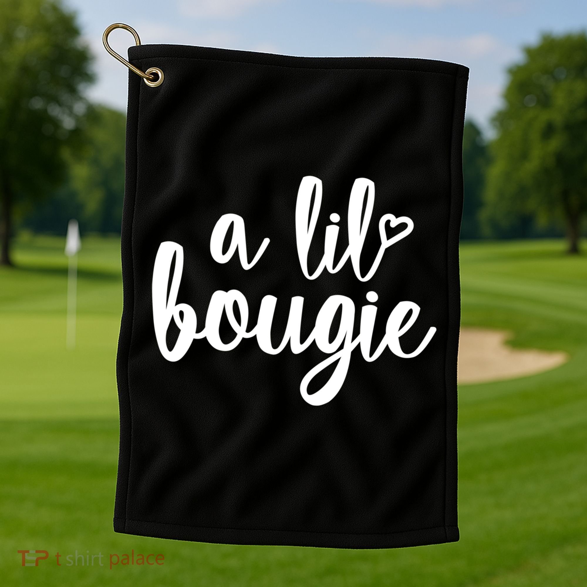 A Lil Bougie Melanin Poppin Black History Christmas Gift Golf Towel