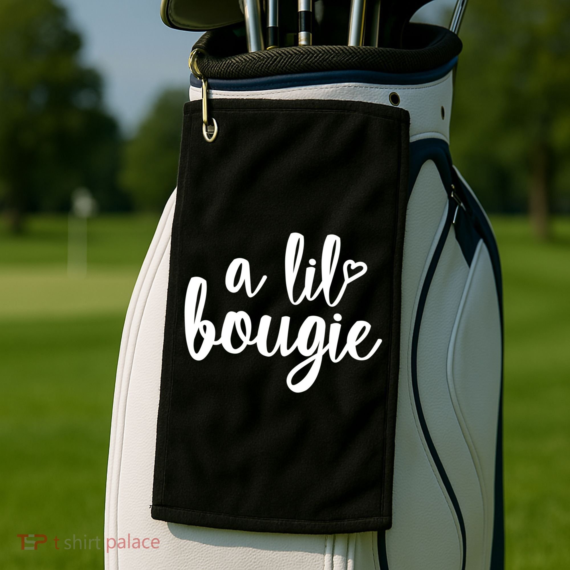 A Lil Bougie Melanin Poppin Black History Christmas Gift Golf Towel