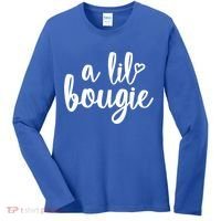 A Lil Bougie Melanin Poppin Black History Christmas Gift Women's Long Sleeve Shirt thumb 0