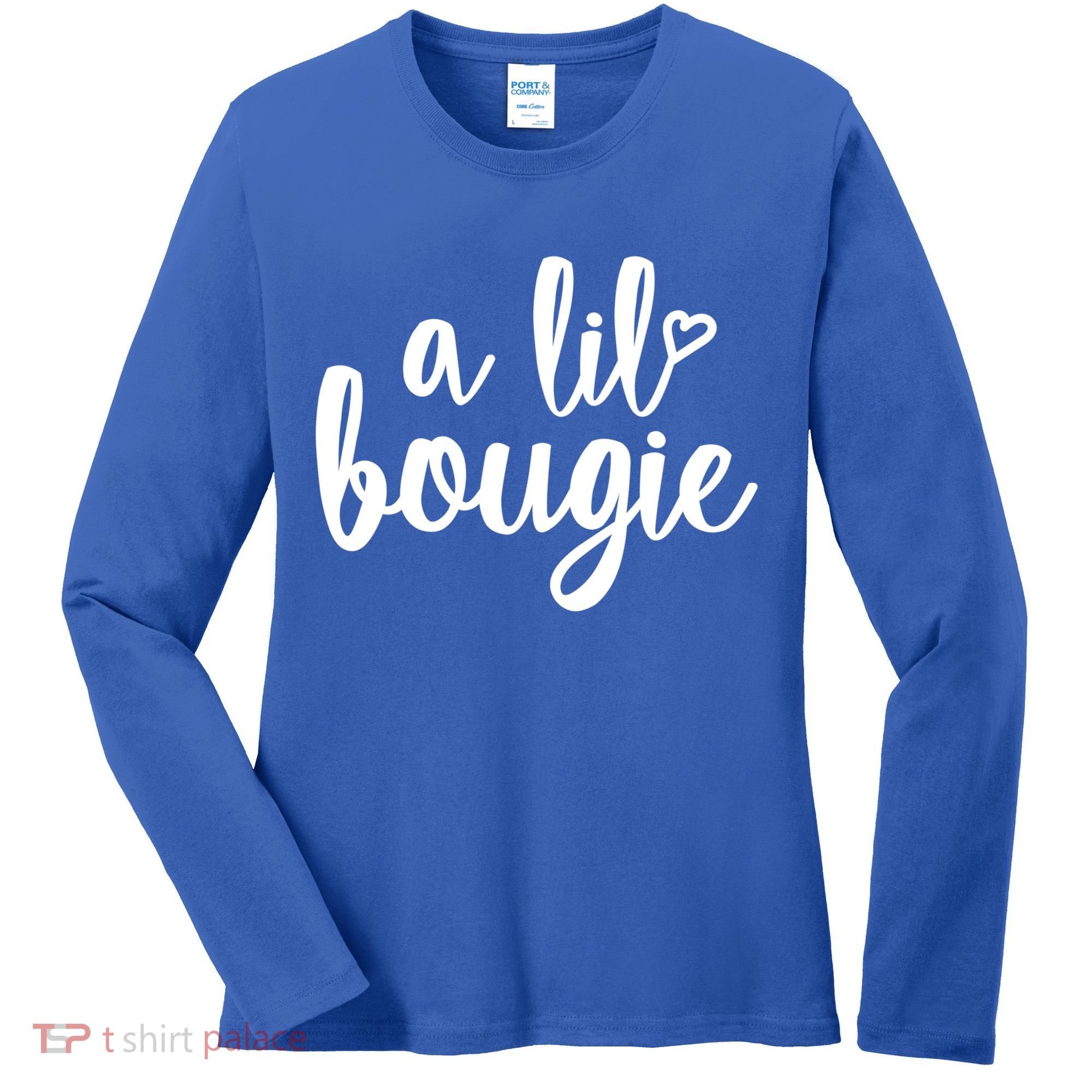A Lil Bougie Melanin Poppin Black History Christmas Gift Women's Long Sleeve Shirt