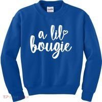 A Lil Bougie Melanin Poppin Black History Christmas Gift Kids Sweatshirt thumb 0