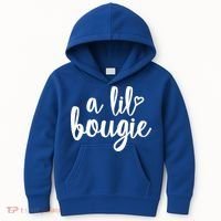 A Lil Bougie Melanin Poppin Black History Christmas Gift Kids Hoodie thumb 0