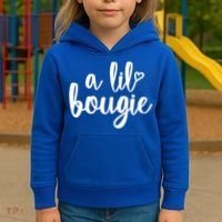 A Lil Bougie Melanin Poppin Black History Christmas Gift Kids Hoodie thumb 3