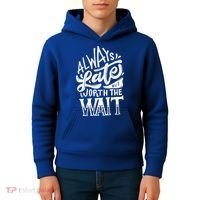Always Late But Worth The Wait Great Gift Cool Typography Cool Gift Kids Hoodie thumb 4