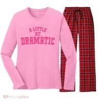 A Little Bit Dramatic Sassy Drama Queen Women's Long Sleeve Flannel Pajama Set  thumb 0