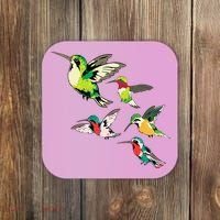Animal Lover Birdwatching Beautiful Bird Hummingbird Coaster thumb 0
