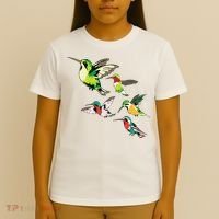Animal Lover Birdwatching Beautiful Bird Hummingbird T-Shirt thumb 4