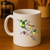 Animal Lover Birdwatching Beautiful Bird Hummingbird Coffee Mug thumb 4
