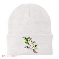 Animal Lover Birdwatching Beautiful Bird Hummingbird Beanie thumb 0