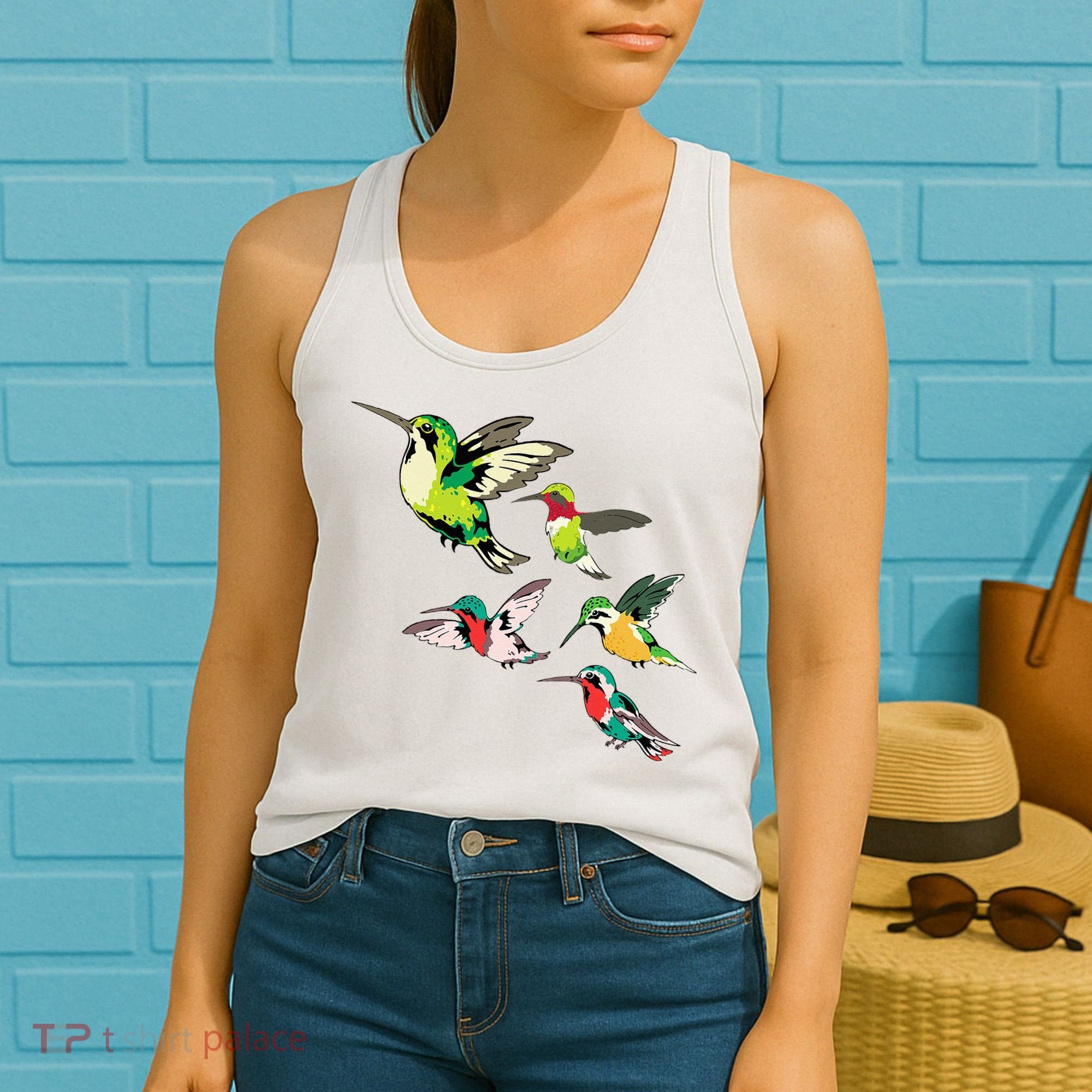 Animal Lover Birdwatching Beautiful Bird Hummingbird Women's Tank Top