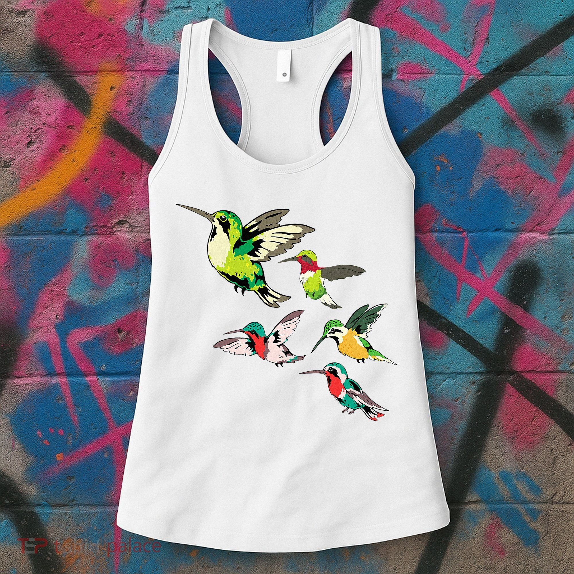 Animal Lover Birdwatching Beautiful Bird Hummingbird Women's Tank Top