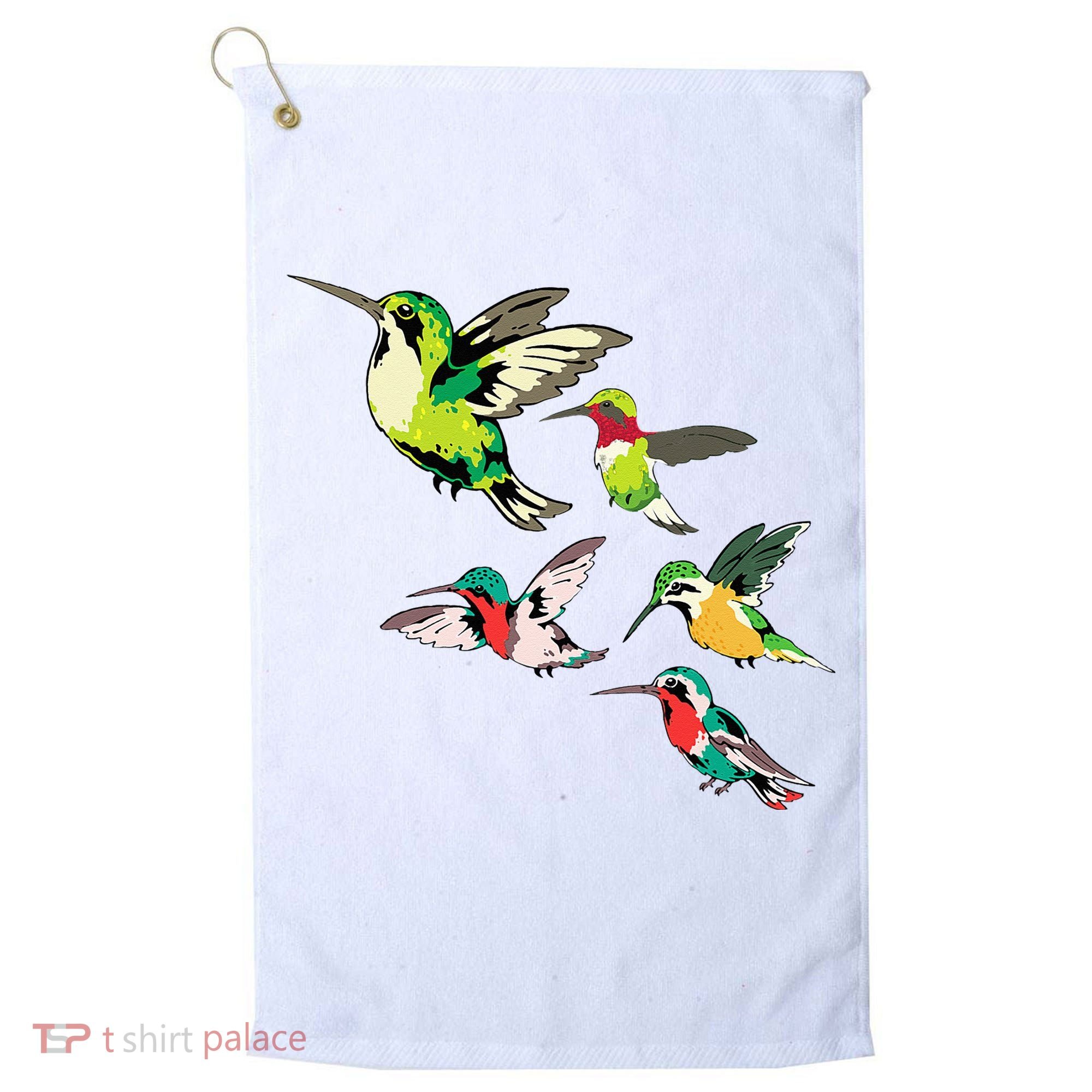 Animal Lover Birdwatching Beautiful Bird Hummingbird Golf Towel