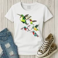 Animal Lover Birdwatching Beautiful Bird Hummingbird Women's T-Shirt thumb 3