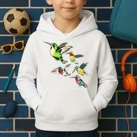 Animal Lover Birdwatching Beautiful Bird Hummingbird Kids Hoodie thumb 2