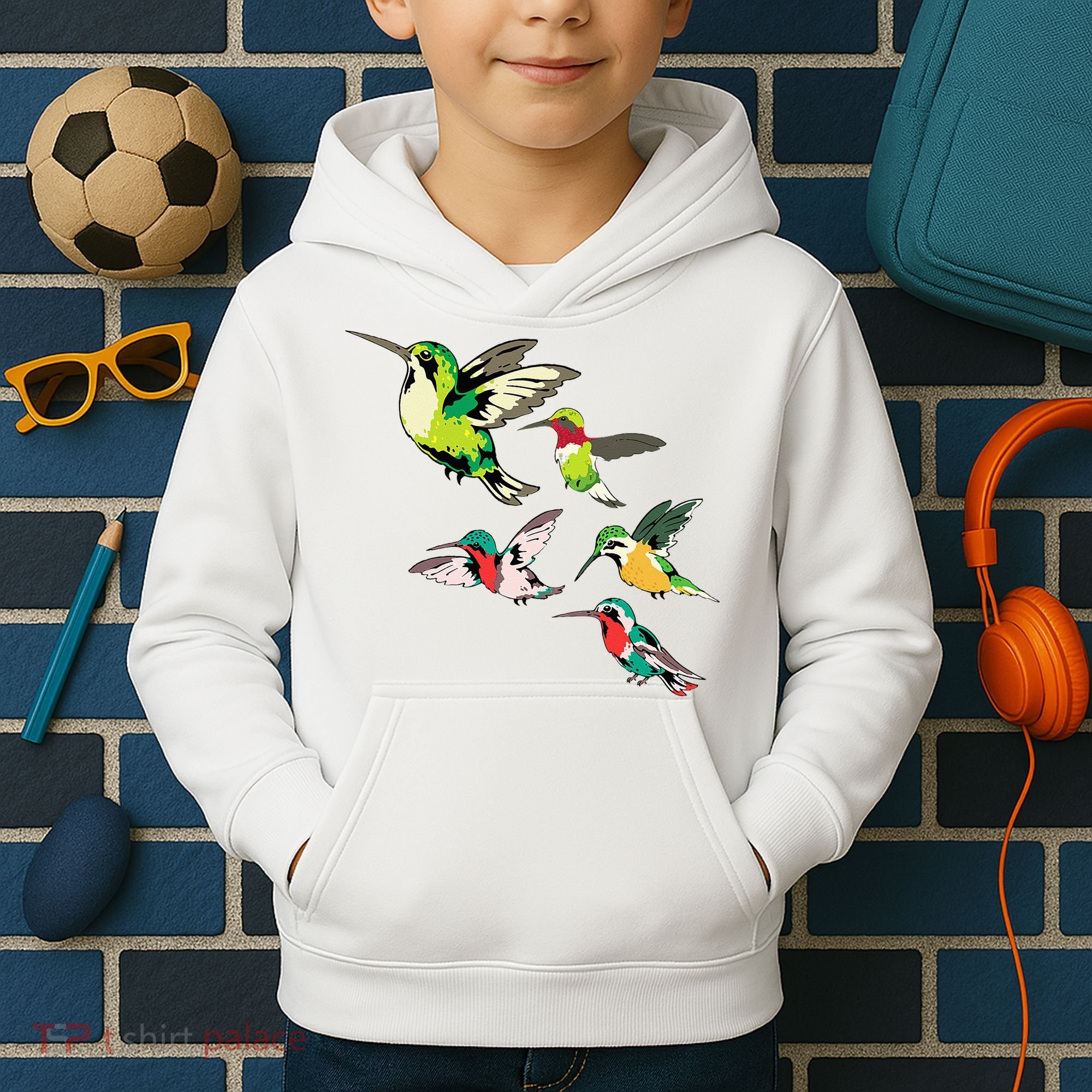 Animal Lover Birdwatching Beautiful Bird Hummingbird Kids Hoodie