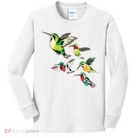 Animal Lover Birdwatching Beautiful Bird Hummingbird Kids Long Sleeve Shirt thumb 0