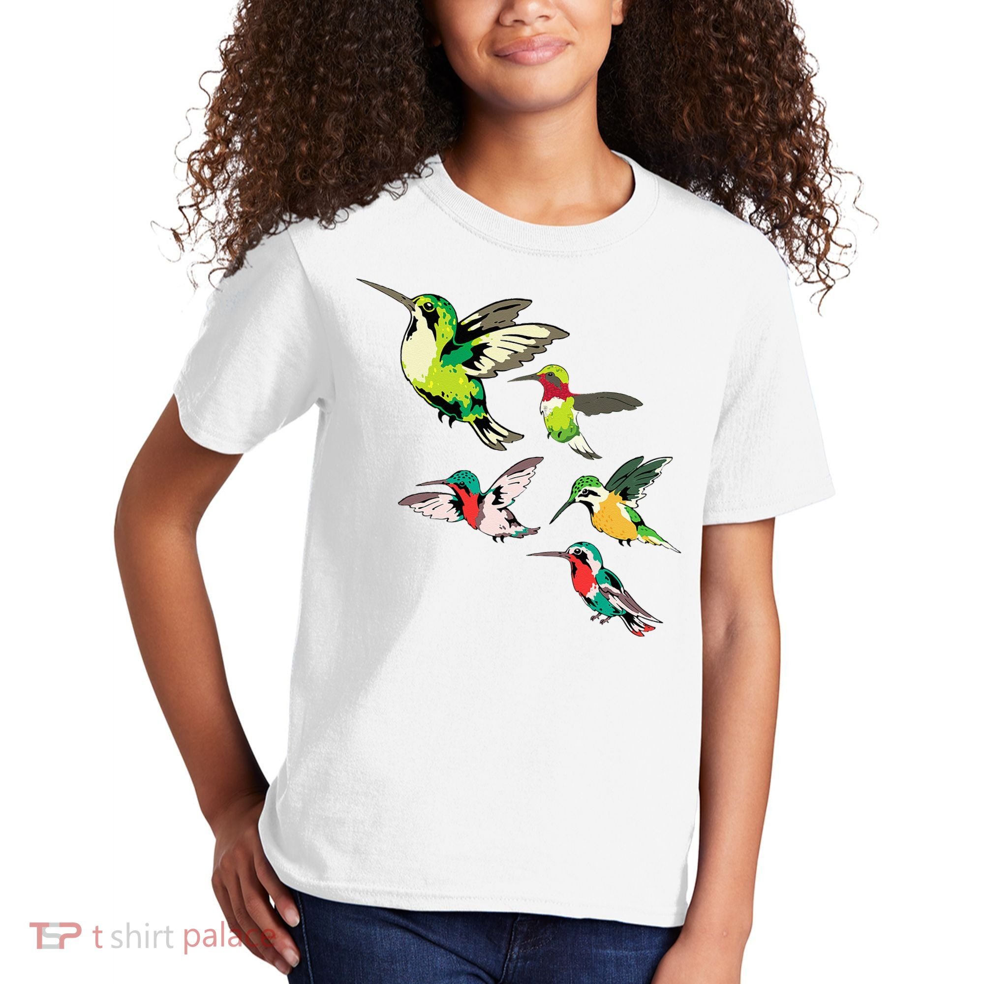 Animal Lover Birdwatching Beautiful Bird Hummingbird Kids T-Shirt