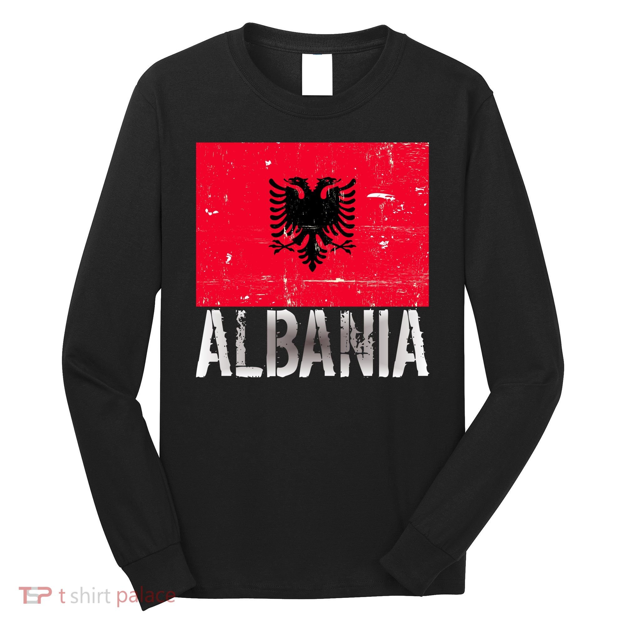 Albania Flag Albanians Soccer Football Team Long Sleeve Shirt