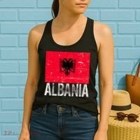 Albania Flag Albanians Soccer Football Team Women's Tank Top thumb 2