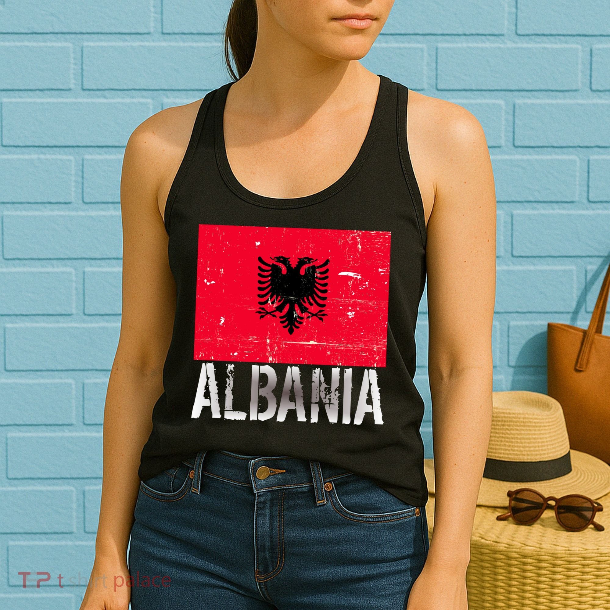 Albania Flag Albanians Soccer Football Team Women's Tank Top