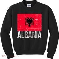 Albania Flag Albanians Soccer Football Team Kids Sweatshirt thumb 0