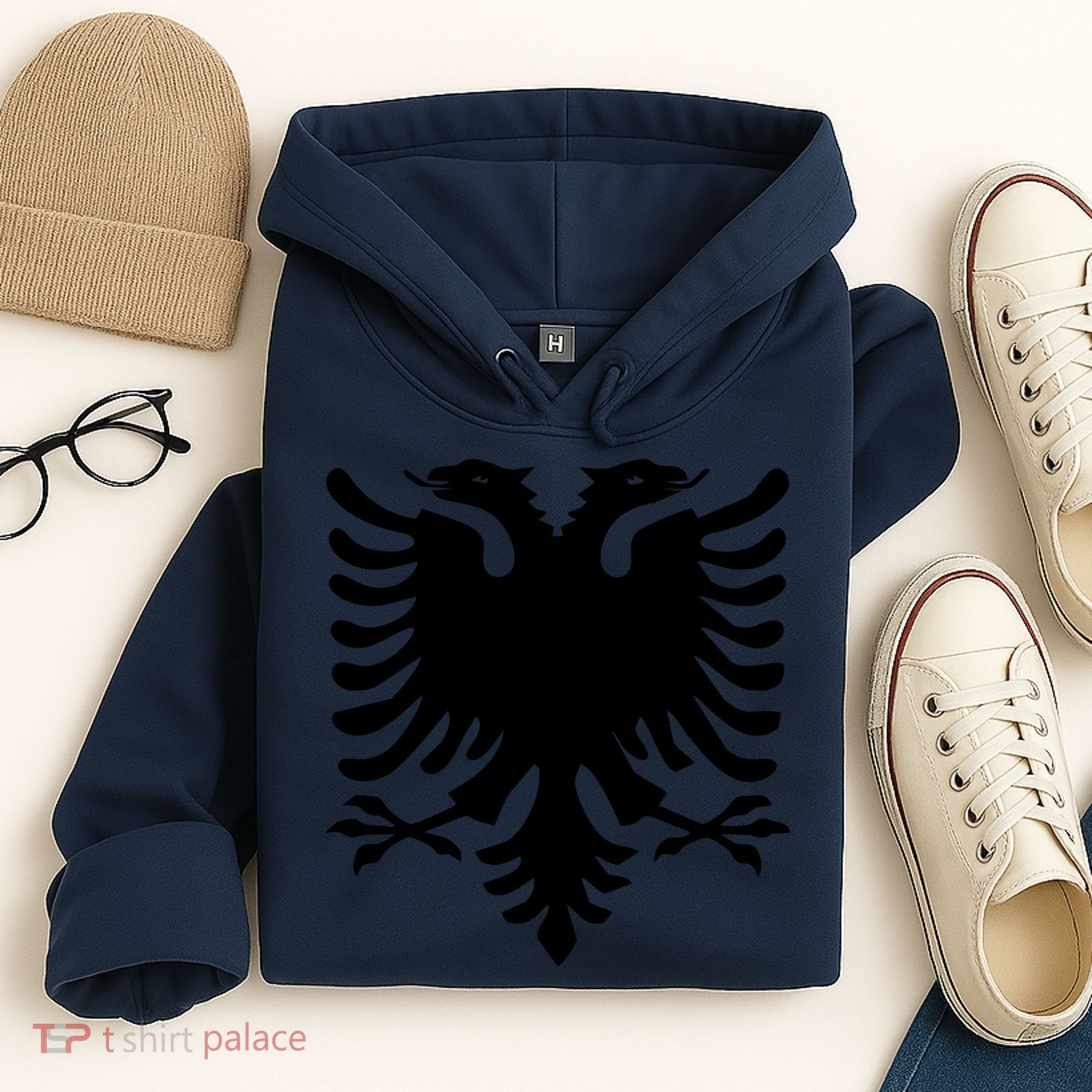 Albanian Flag Eagle Hoodie