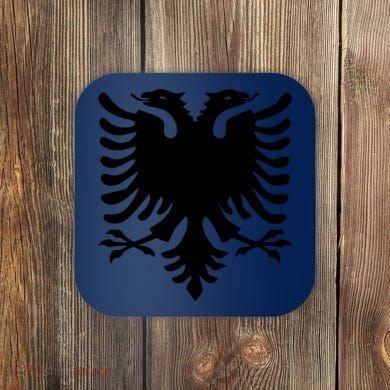 Albanian Flag Eagle Coaster
