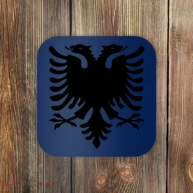 Albanian Flag Eagle Coaster
