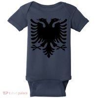 Albanian Flag Eagle Baby Bodysuit thumb 0