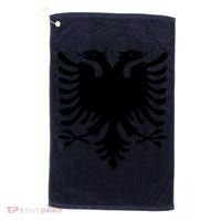 Albanian Flag Eagle Golf Towel thumb 0