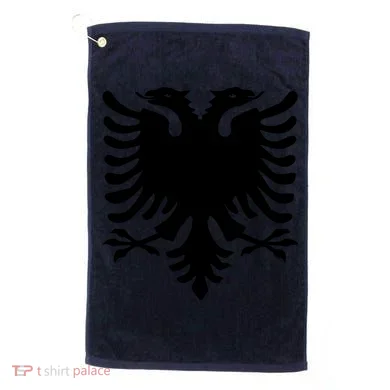 Albanian Flag Eagle Golf Towel