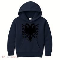 Albanian Flag Eagle Kids Hoodie thumb 0