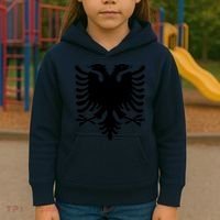 Albanian Flag Eagle Kids Hoodie thumb 3