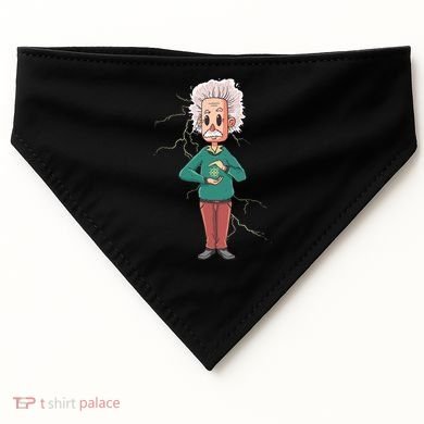 Albert Einstein Cartoon USA-Made Doggie Bandana